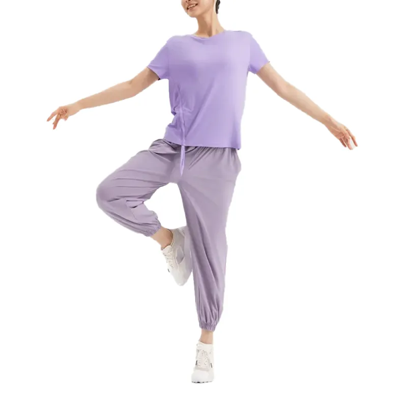 DECATHLON Knitted Sweatpants Women's Light Purple-3