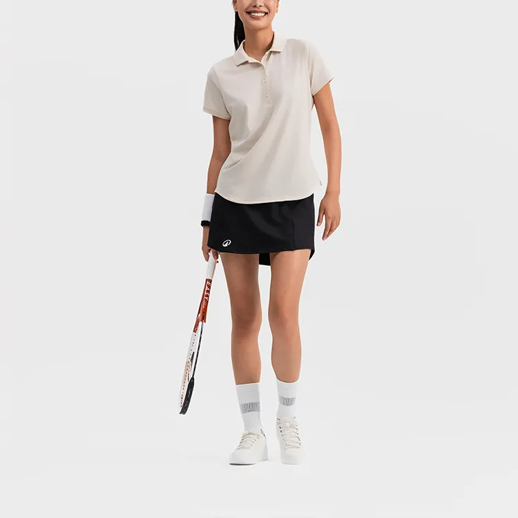 DECATHLON 500 Series Polo Shirt Women's Cream Beige-1