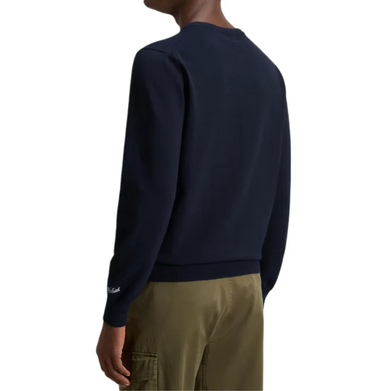 WOOLRICH Logo Embroidered Crewneck Jumper-3