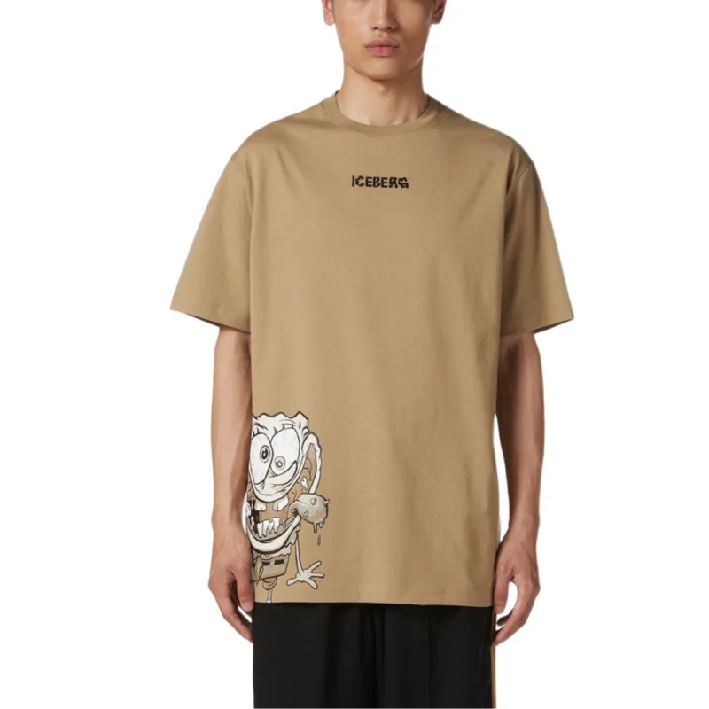 Iceberg Logo Embroidered T Shirt-3