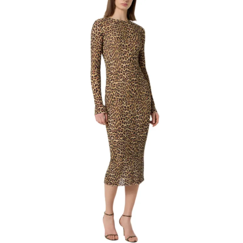 Blumarine Leopard print Knit Midi Dress-2