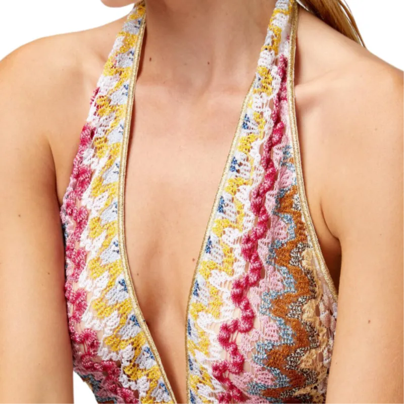 MISSONI Zigzag Halterneck Short Jumpsuit-4