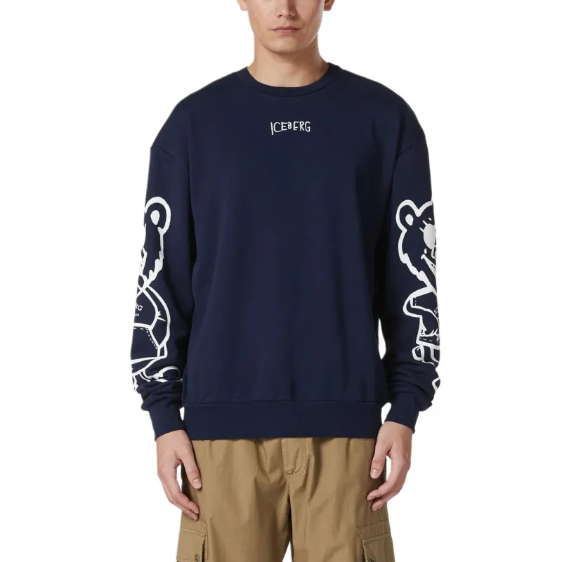 Iceberg Logo Embroidered Crewneck Sweatshirt-2