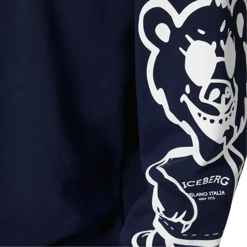 Iceberg Logo Embroidered Crewneck Sweatshirt-5