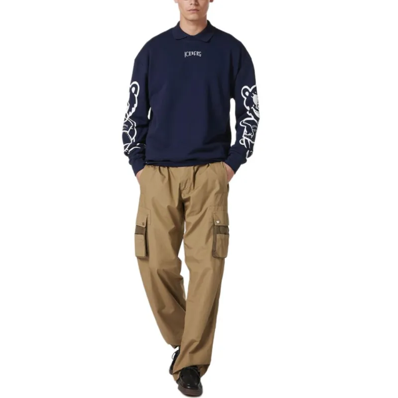 Iceberg Logo Embroidered Crewneck Sweatshirt-1
