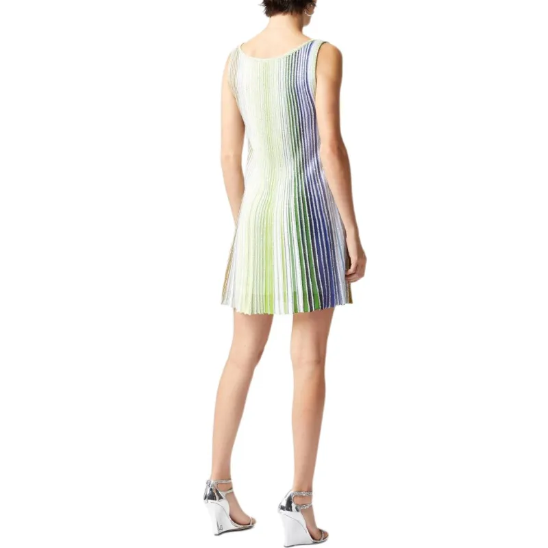 MISSONI Sequined Striped Flared Mini Dress-1