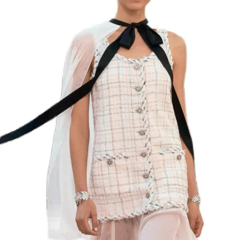CHANEL 25S Spring Summer Collection Slip Dress Women's White-3