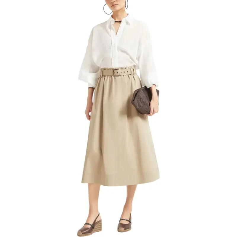 Brunello Cucinelli Belted Midi Skirt-3