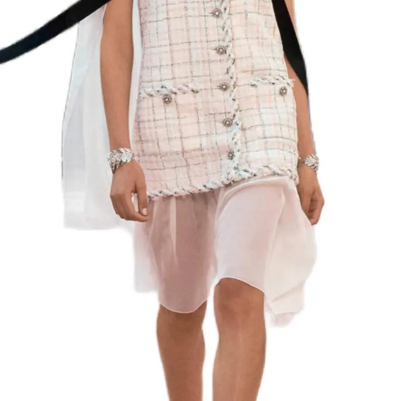 CHANEL 25S Spring Summer Collection Slip Dress Women's White-4