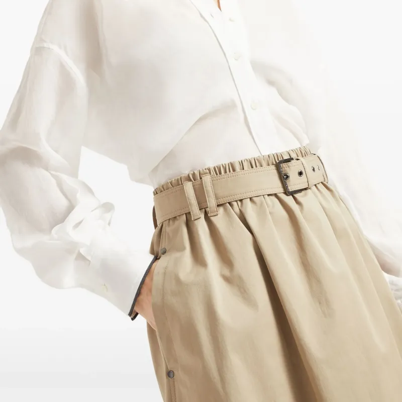 Brunello Cucinelli Belted Midi Skirt-4
