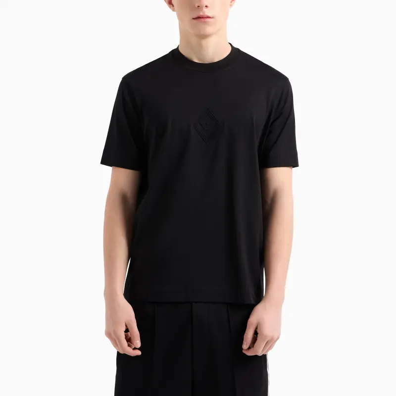 EMPORIO ARMANI Asv Jersey T shirt With Embossed Eagle Logo-1