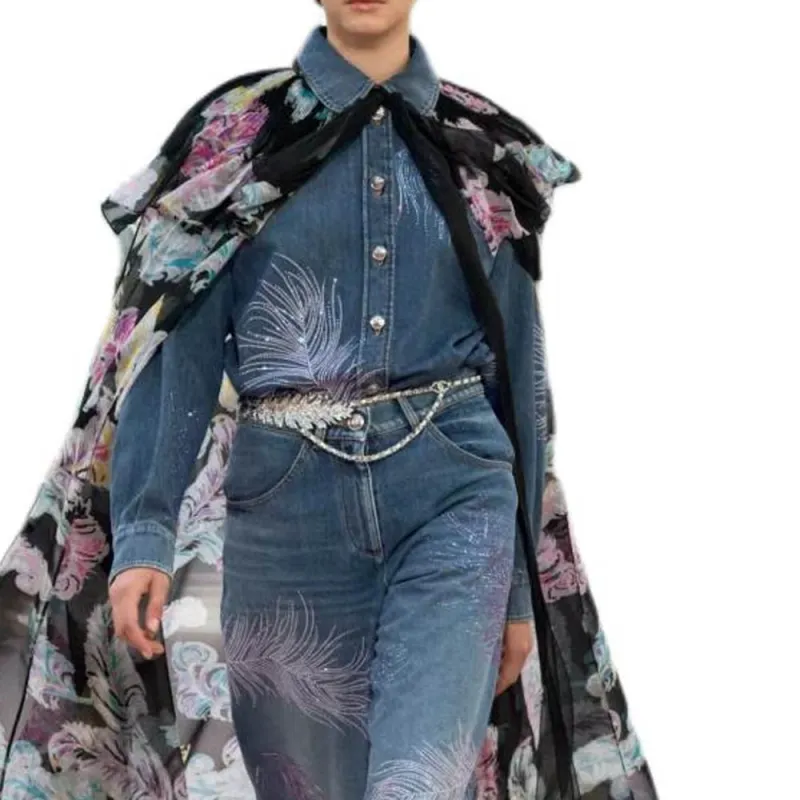 CHANEL 25S Spring Summer Collection Jeans Women's Blue-3