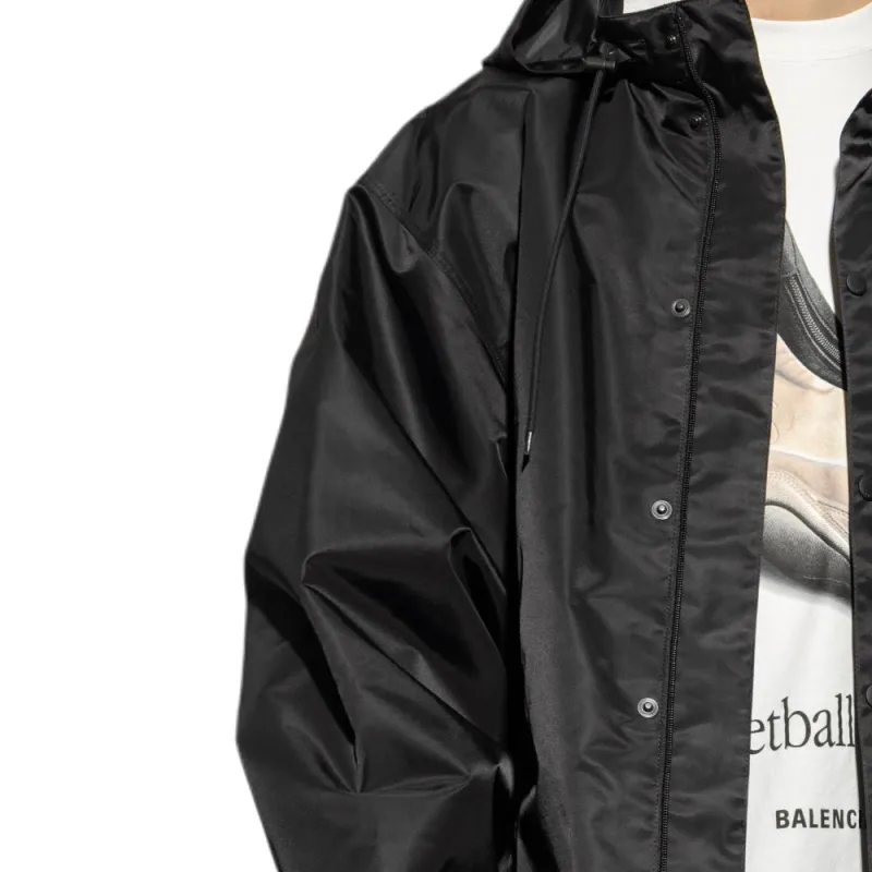 Balenciaga Trench Coat Men's Black-4