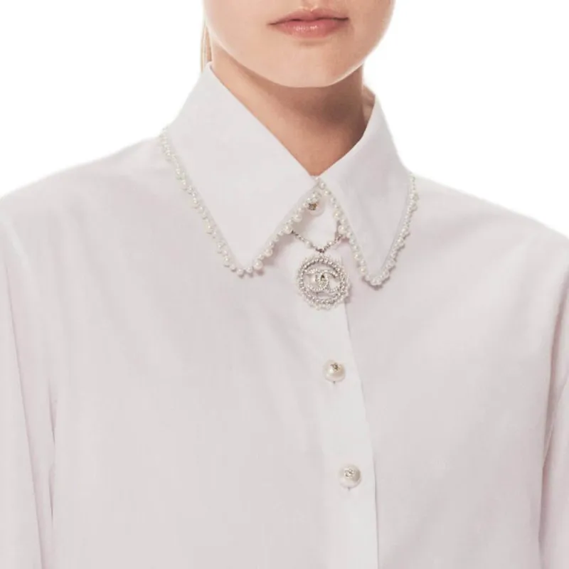 CHANEL 25P Spring Summer Preview Collection Shirt Women's White-3