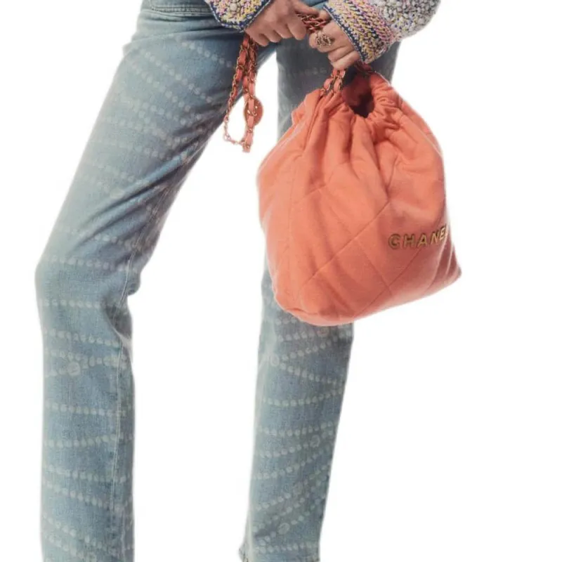 CHANEL 25P Jeans Women's Light Blue-4