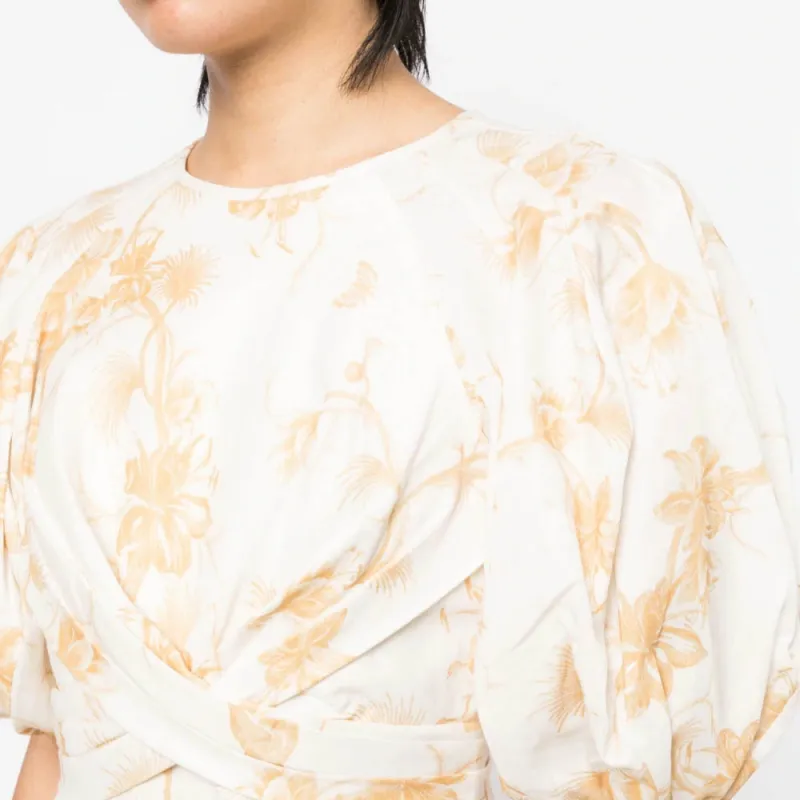 Zimmermann Short Sleeved Dresses Women's Yellow-4