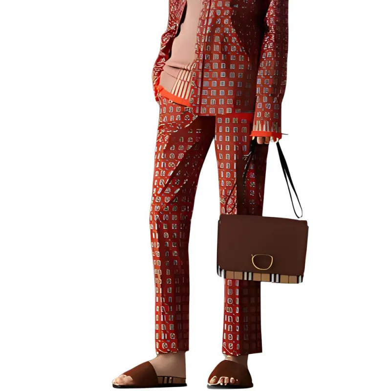Burberry Casual Pants Women's Red-4