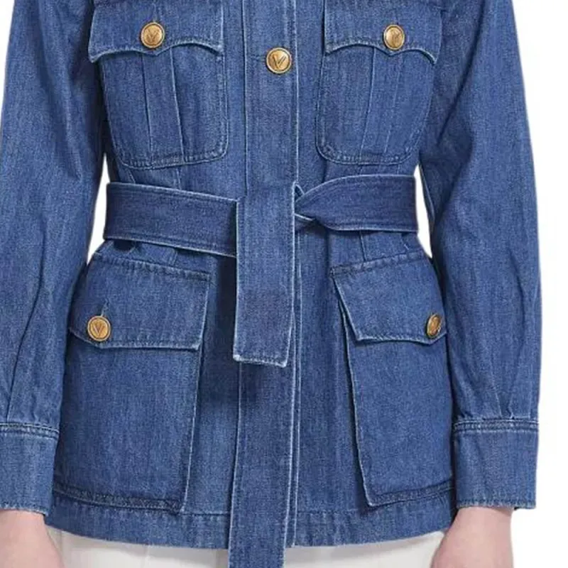 Valentino Denim Jacket Women's Blue-4