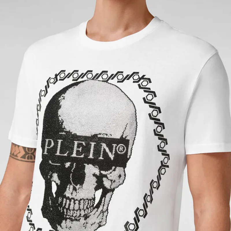 PHILIPP PLEIN Crystal skull Crew Neck T shirt-4