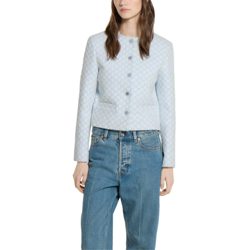 GUCCI FW25 Jackets & Coats Women's Light Blue-2
