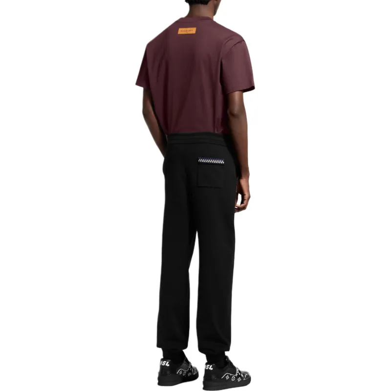 LOUIS VUITTON T Shirt Men's Burgundy Red-3