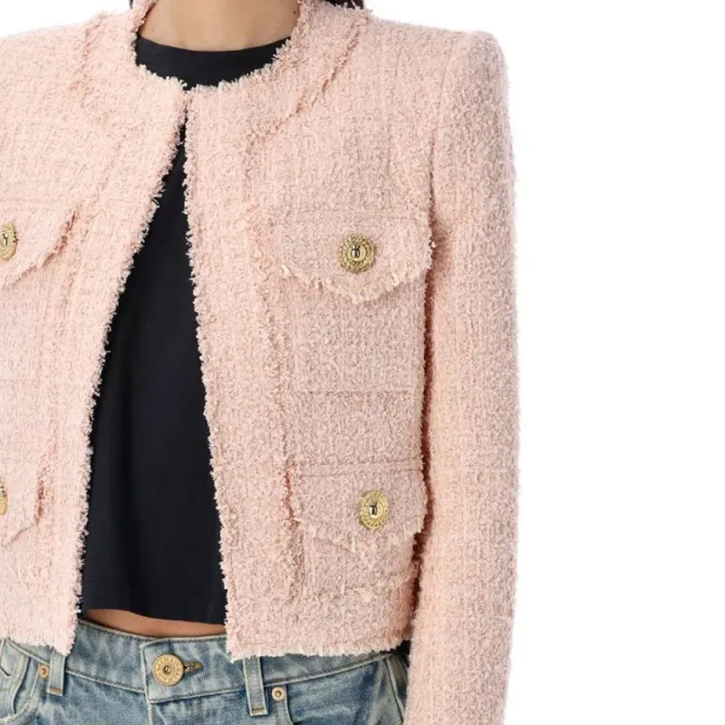BALMAIN Jackets Coats Women's Pink-2