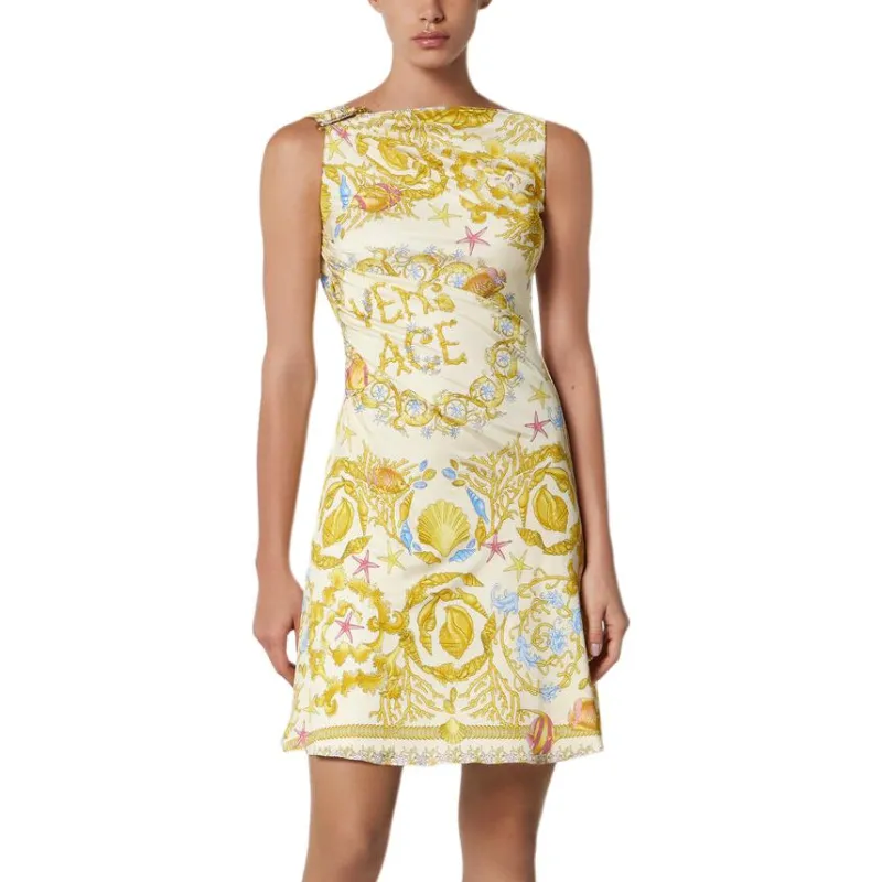 VERSACE Underwater Barocco Mini Dress-1