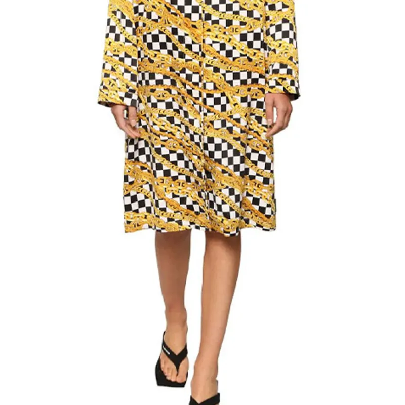 Balenciaga Chain Printed Oversized Dress-4