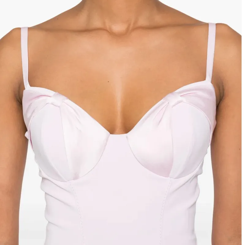 Elisabetta Franchi Satin bow Crepe Midi Dress-4