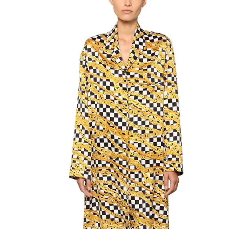 Balenciaga Chain Printed Oversized Dress-3
