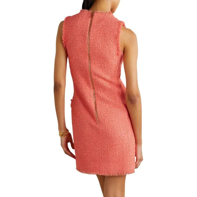 BALMAIN Sleeveless Dress Women's Orange-2