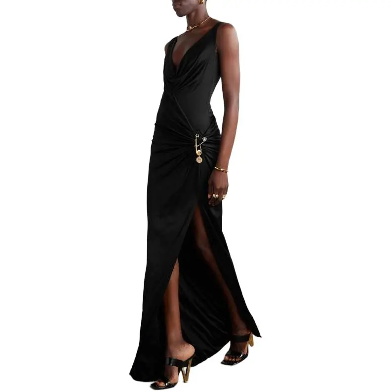 VERSACE COLLECTION Safety Pin Gathered Gown-1