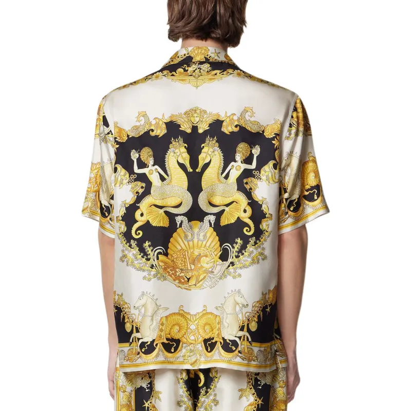 VERSACE Coral Theatre print Short sleeve Shirt-2