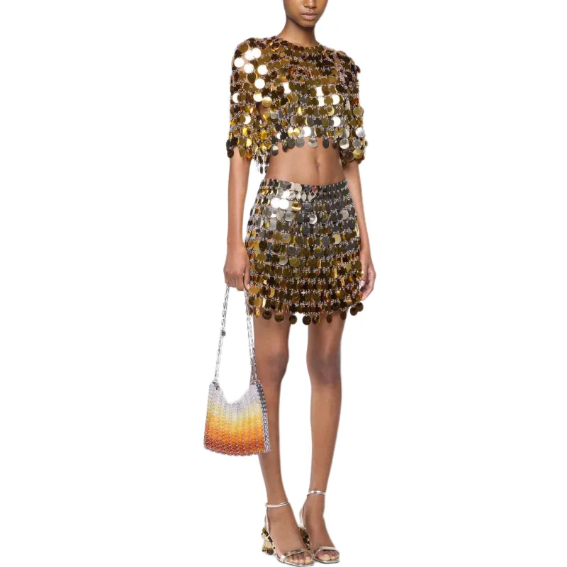 Paco Rabanne Gradient effect Mini Skirt-2