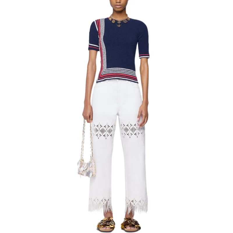 Paco Rabanne SS25 Jeans Women's White-2