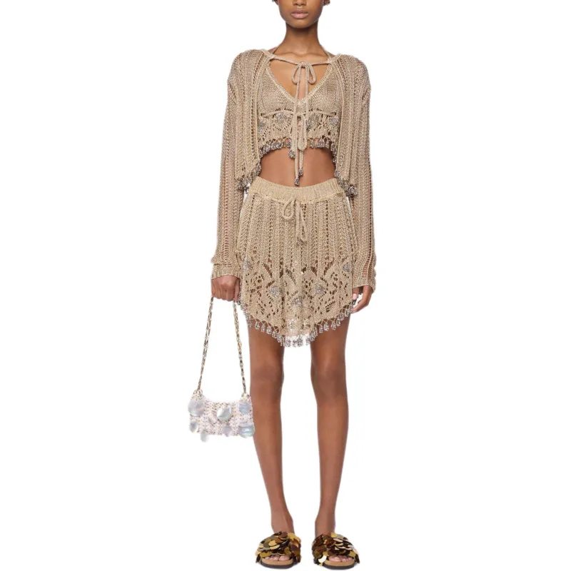 Paco Rabanne Crochet knit Cardigan-2
