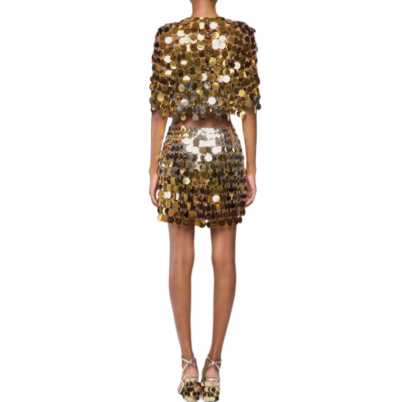 Paco Rabanne Gradient effect Mini Skirt-3