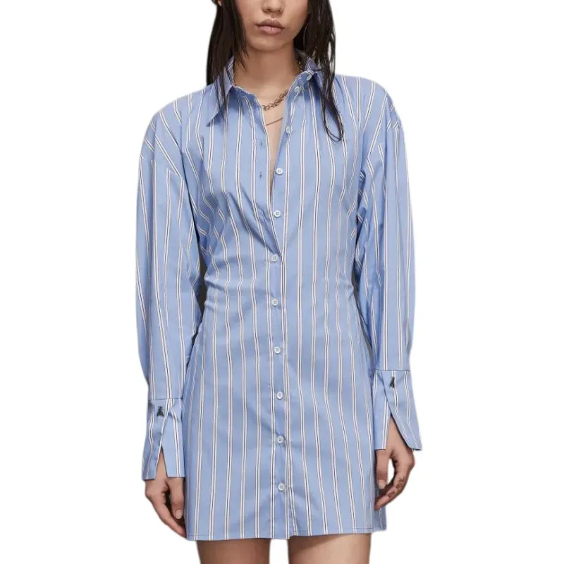 Patrizia Pepe SS25 Long Sleeved Dress Women's Light Blue-1