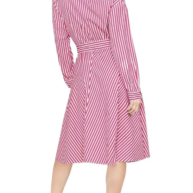 Polo Ralph Lauren SS22 Long Sleeved Dress Women's Pink-4