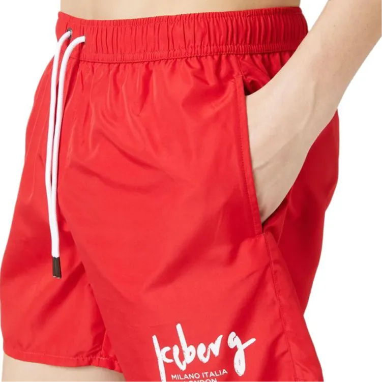 Iceberg Swimming Shorts Men's Red-3
