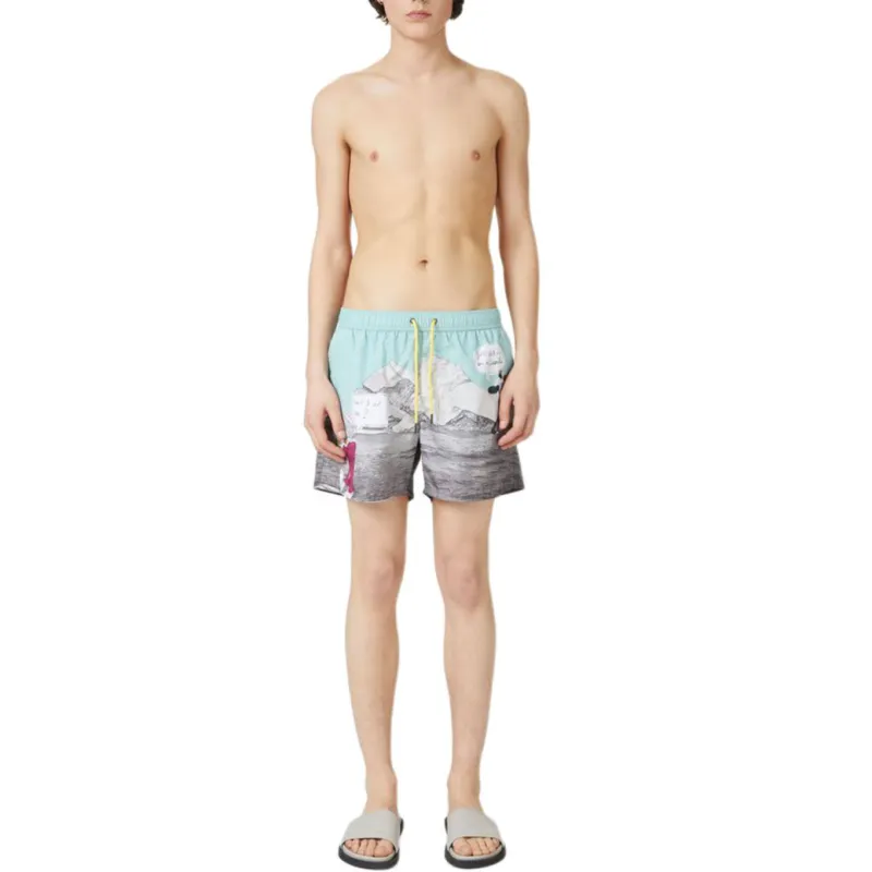 Iceberg Swimming Shorts Men's Sage Green-1