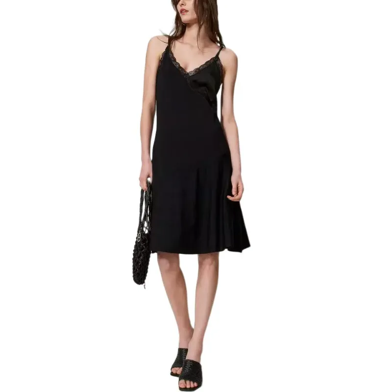 Twinset Lace trimmed Slip Dress-1