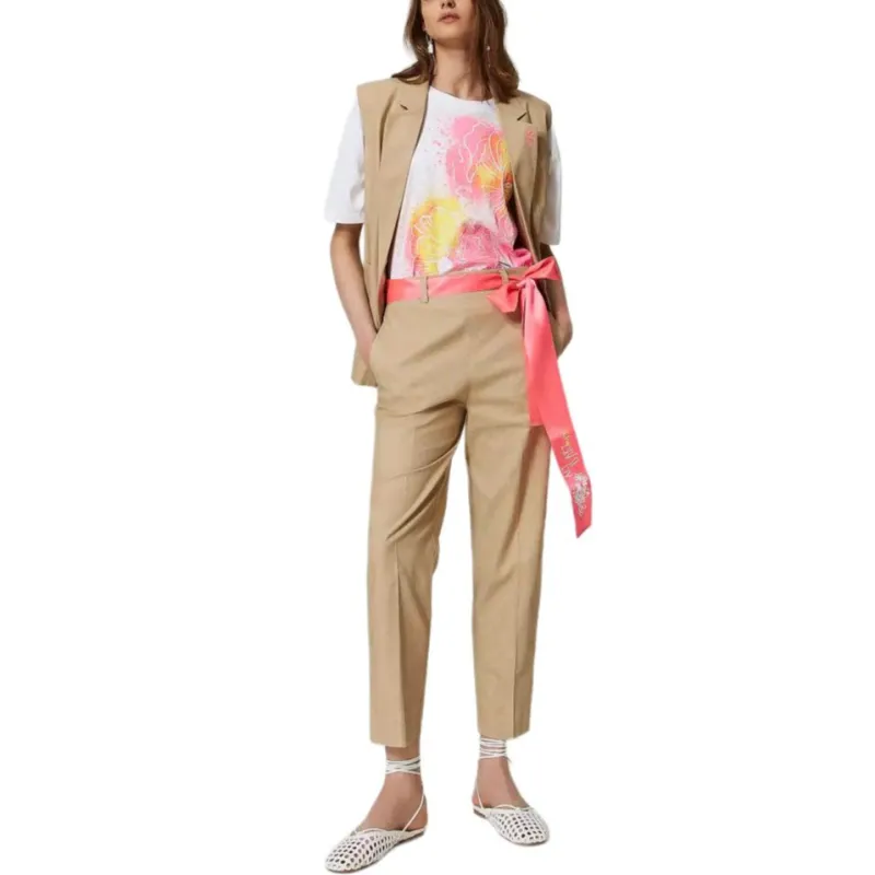 Twinset Belted Sleeveless Blazer-1
