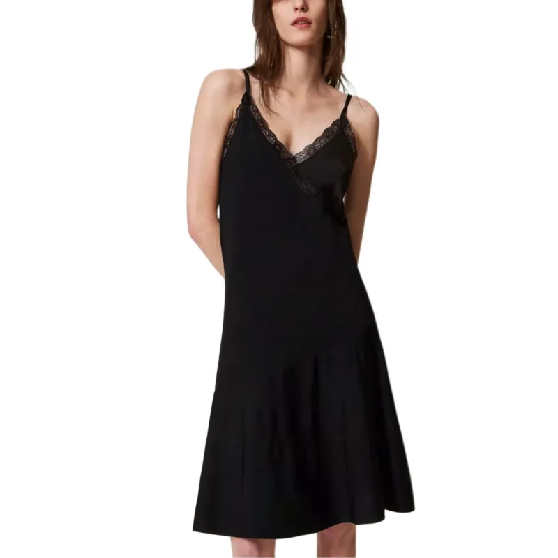 Twinset Lace trimmed Slip Dress-2