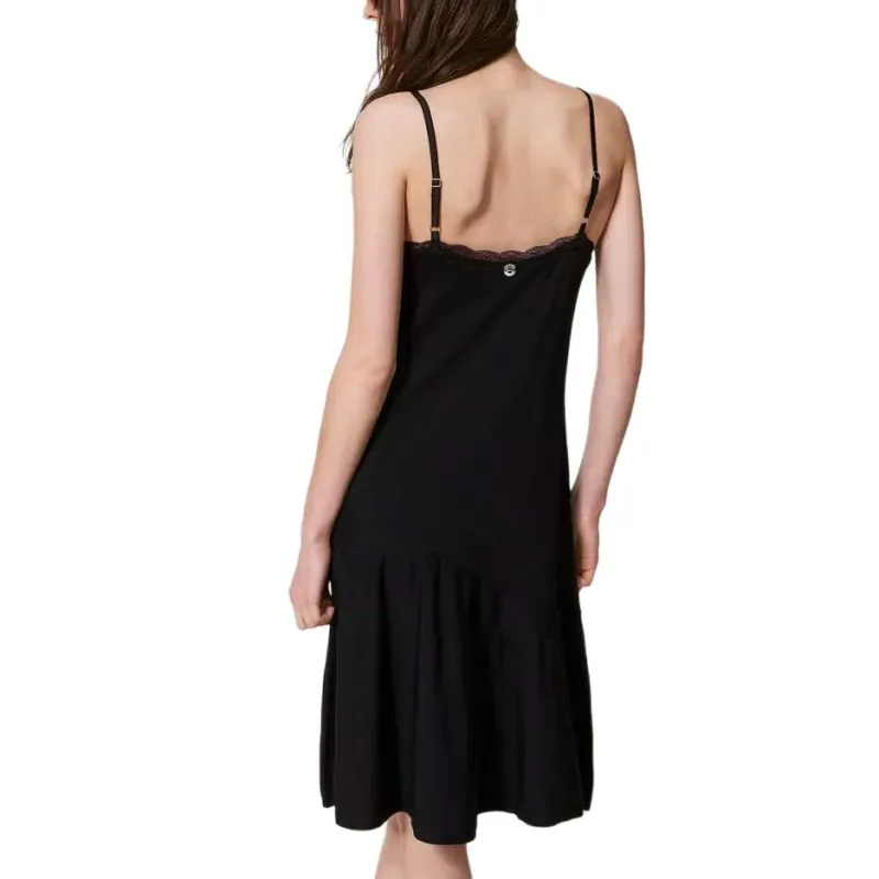 Twinset Lace trimmed Slip Dress-4