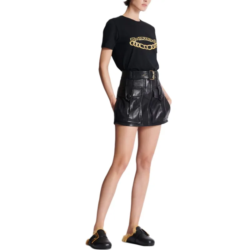 BALMAIN Belted Skirt-5