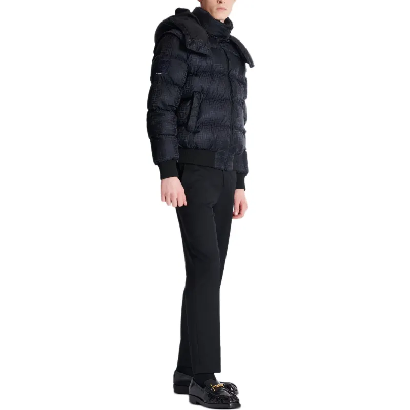 BALMAIN Monogram jacquard Padded Jacket-5