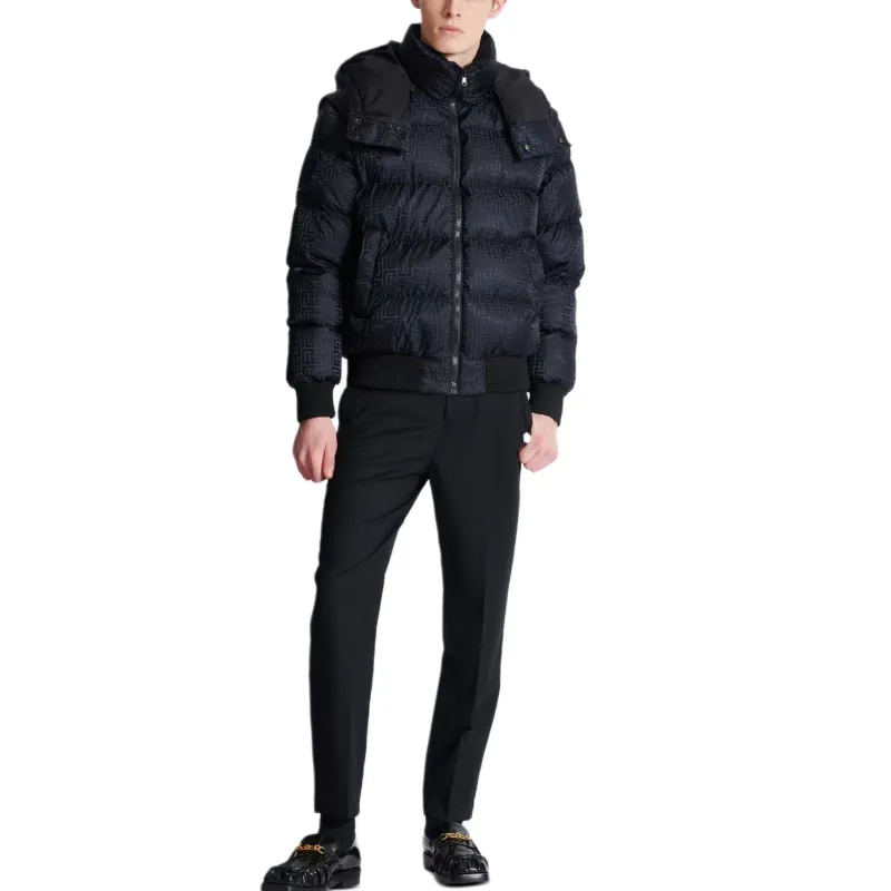 BALMAIN Monogram jacquard Padded Jacket-2