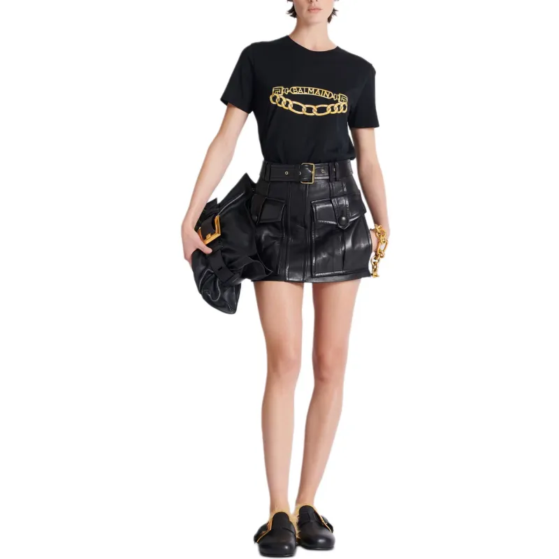 BALMAIN Belted Skirt-2