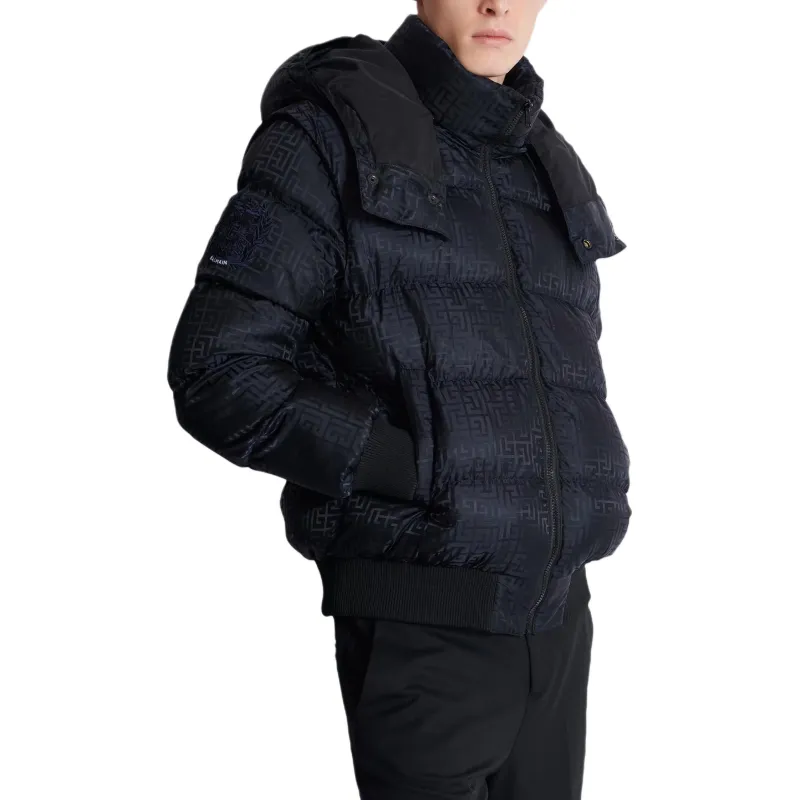 BALMAIN Monogram jacquard Padded Jacket-4